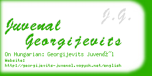 juvenal georgijevits business card